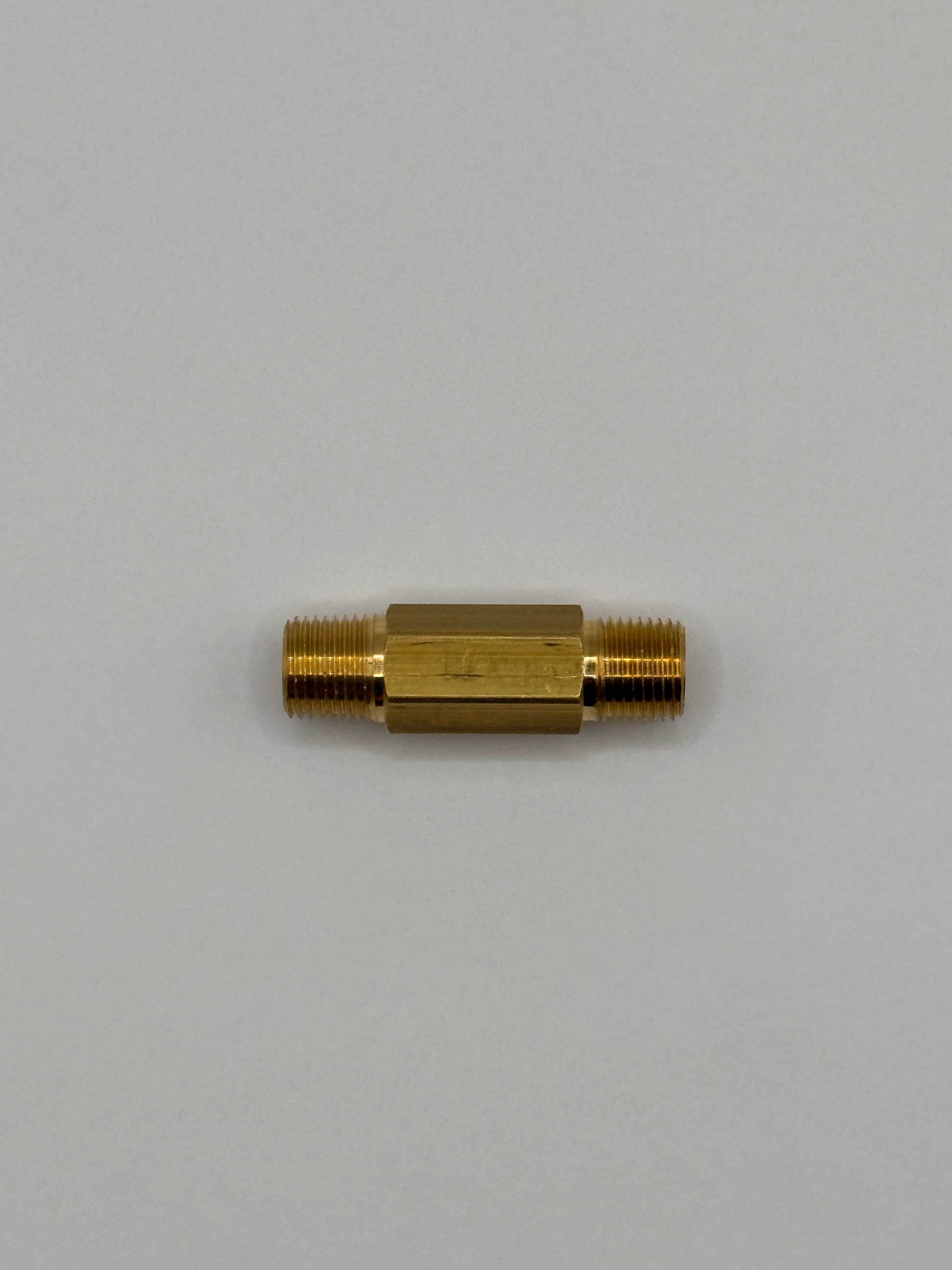 Hex Nipple 1/8" MPT x 11/2" Brass