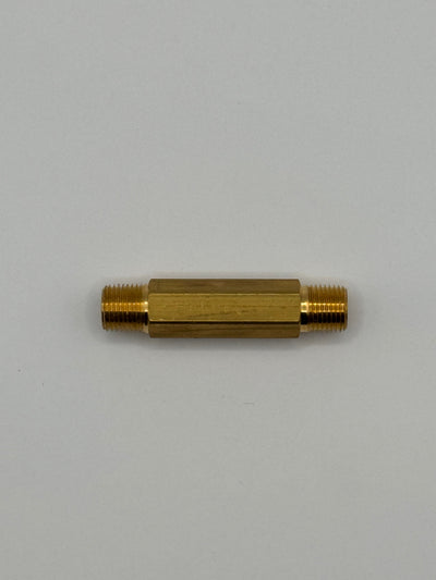 Hex Nipple, 1/8″ MPT x 2″, Brass Clean Burn